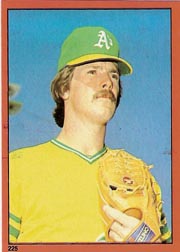1982 Topps Baseball Stickers     225     Matt Keough